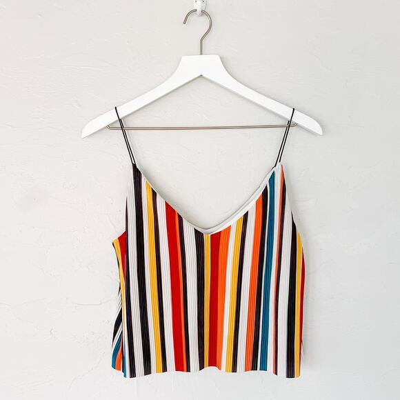 Showpo Multicolored Striped Crop Top size 8 - Picture 1 of 4